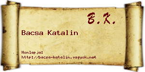 Bacsa Katalin névjegykártya