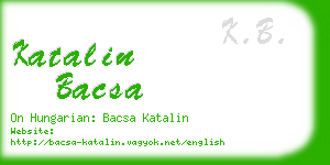 katalin bacsa business card